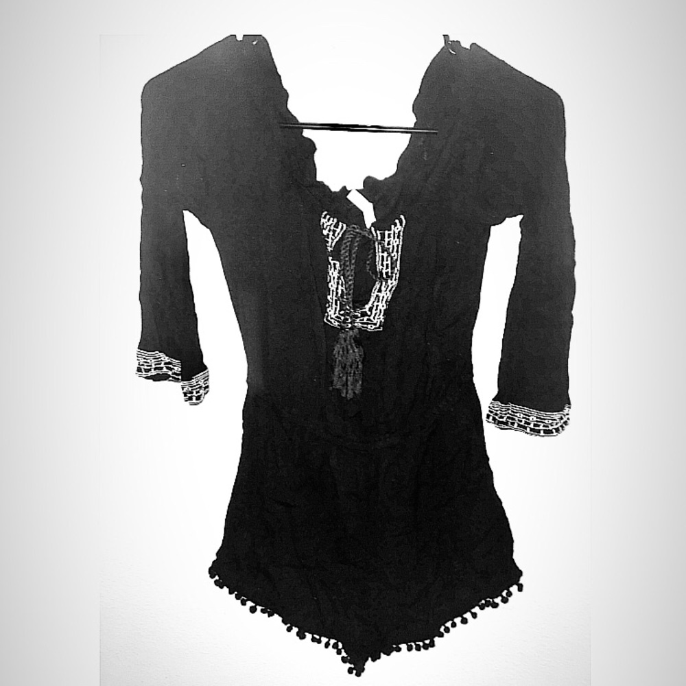Ladies Black Large Romper
